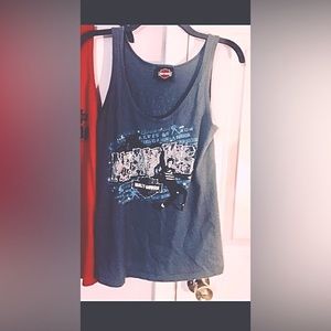 HARLEY DAVIDSON:Graceland Size M tank top. Like NEW & UNIQUE limited edition